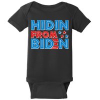 Hidin From Biden Pro Trump Funny Baby Bodysuit