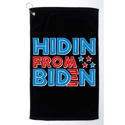 Hidin From Biden Pro Trump Funny Golf Towel