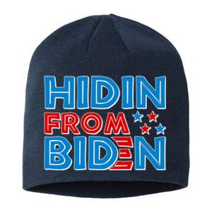 Hidin From Biden Pro Trump Funny Sustainable Beanie