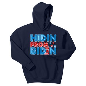 Hidin From Biden Pro Trump Funny Kids Hoodie