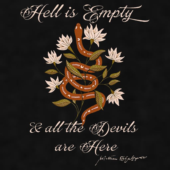 Hell Is Empty And All The Devils Are Here Shakespeare Ladies PosiCharge Tri-Blend Wicking Tank