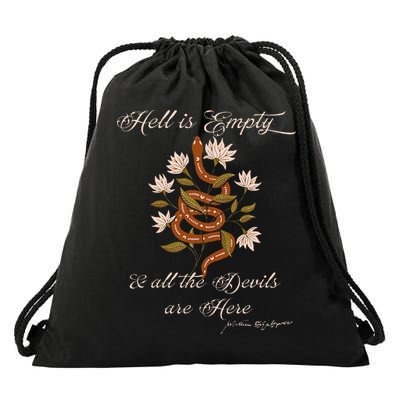 Hell Is Empty And All The Devils Are Here Shakespeare Drawstring Bag