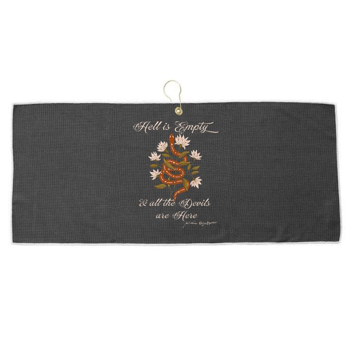 Hell Is Empty And All The Devils Are Here Shakespeare Large Microfiber Waffle Golf Towel