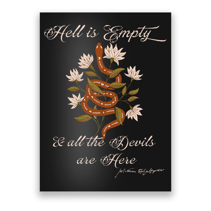 Hell Is Empty And All The Devils Are Here Shakespeare Poster
