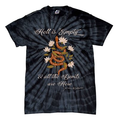 Hell Is Empty And All The Devils Are Here Shakespeare Tie-Dye T-Shirt