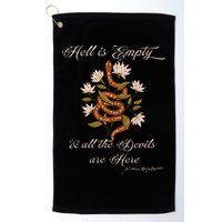 Hell Is Empty And All The Devils Are Here Shakespeare Golf Towel