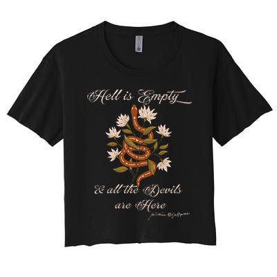 Hell Is Empty And All The Devils Are Here Shakespeare Crop Top