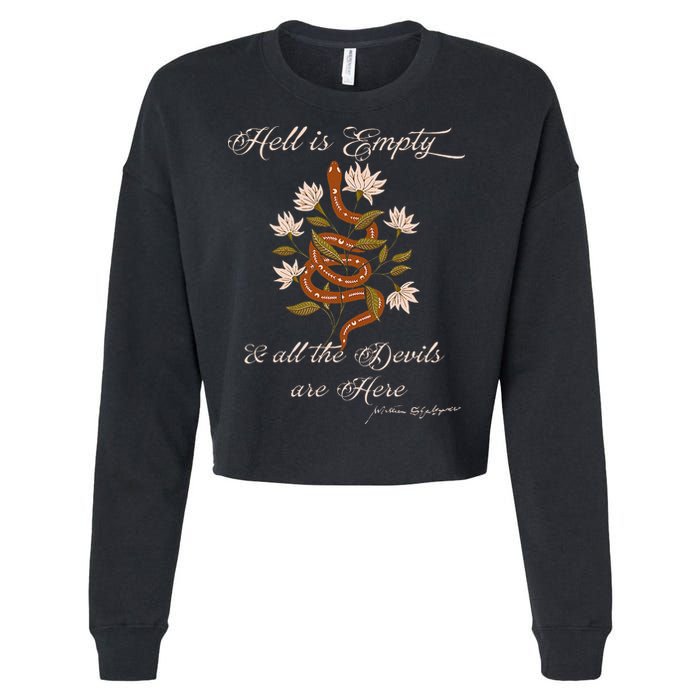Hell Is Empty And All The Devils Are Here Shakespeare Cropped Pullover Crew