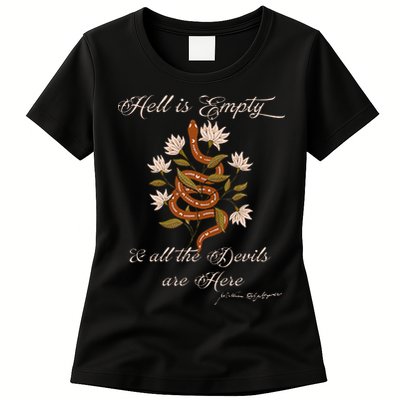 Hell Is Empty And All The Devils Are Here Shakespeare Womens T-Shirt