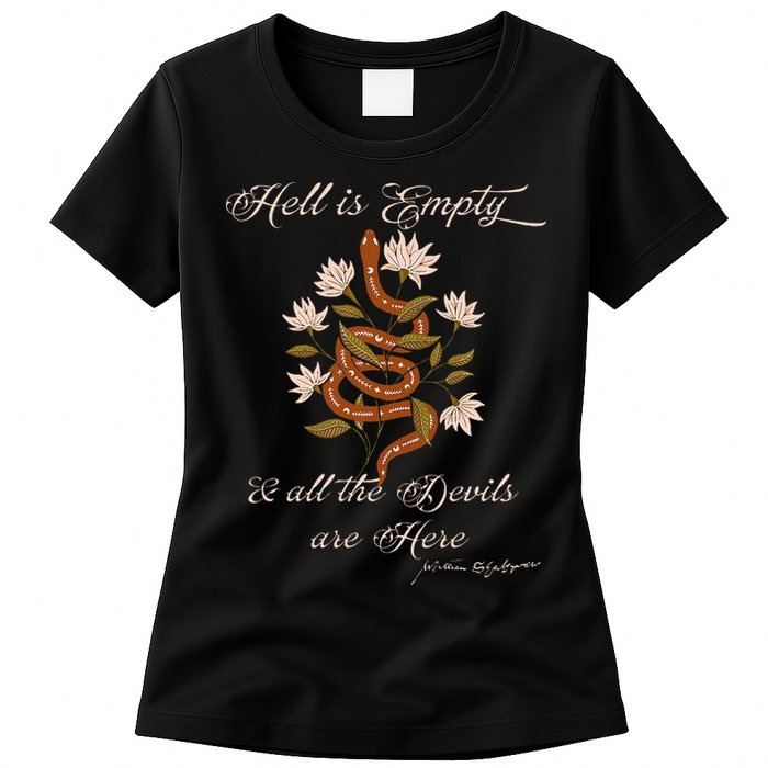 Hell Is Empty And All The Devils Are Here Shakespeare Womens T-Shirt