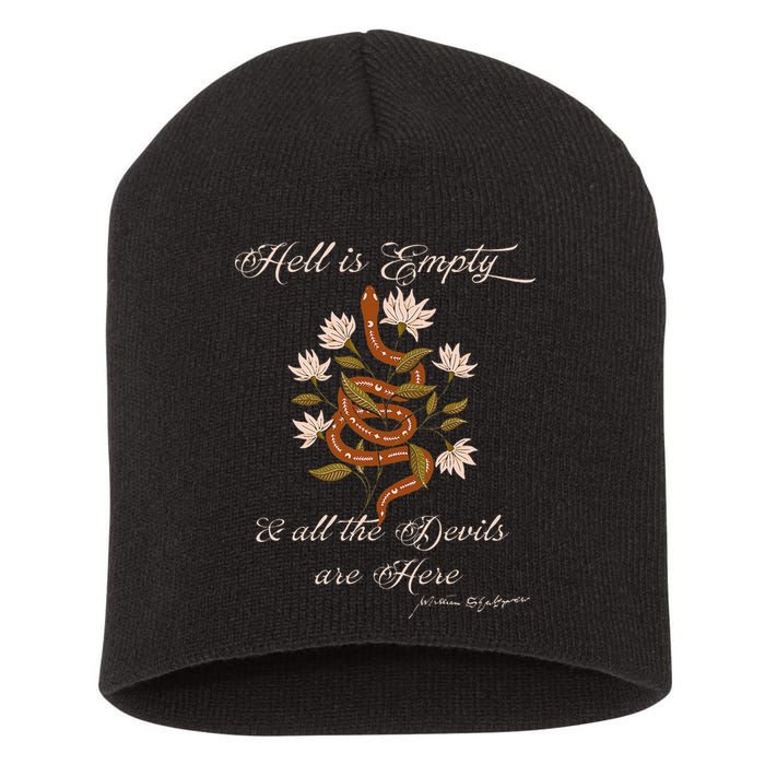 Hell Is Empty And All The Devils Are Here Shakespeare Short Acrylic Beanie