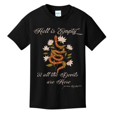Hell Is Empty And All The Devils Are Here Shakespeare Kids T-Shirt