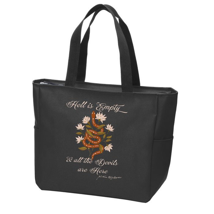 Hell Is Empty And All The Devils Are Here Shakespeare Zip Tote Bag