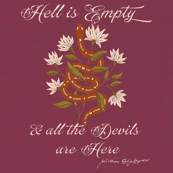 Hell Is Empty And All The Devils Are Here Shakespeare 16oz Travel Tumbler