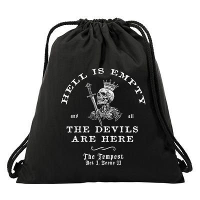 Hell Is Empty And All The Devils Are Here Funny Quote Memes Drawstring Bag