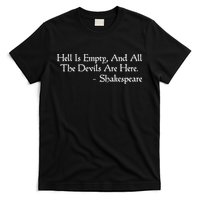 Hell Is Empty Shakespeare Quote The Tempest T-Shirt