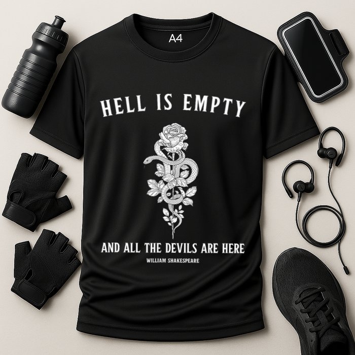 Hell Is Empty Shakespeare Goblincore Fairy Goth Grunge Snake Performance Shirt
