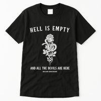 Hell Is Empty Shakespeare Goblincore Fairy Goth Grunge Snake Tall T-Shirt
