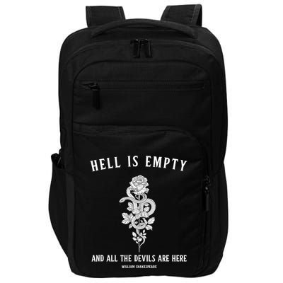 Hell Is Empty Shakespeare Goblincore Fairy Goth Grunge Snake Impact Tech Backpack