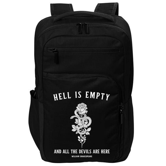 Hell Is Empty Shakespeare Goblincore Fairy Goth Grunge Snake Impact Tech Backpack