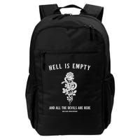 Hell Is Empty Shakespeare Goblincore Fairy Goth Grunge Snake Backpack