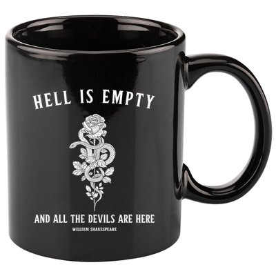 Hell Is Empty Shakespeare Goblincore Fairy Goth Grunge Snake 11oz C Handle Ceramic Mug