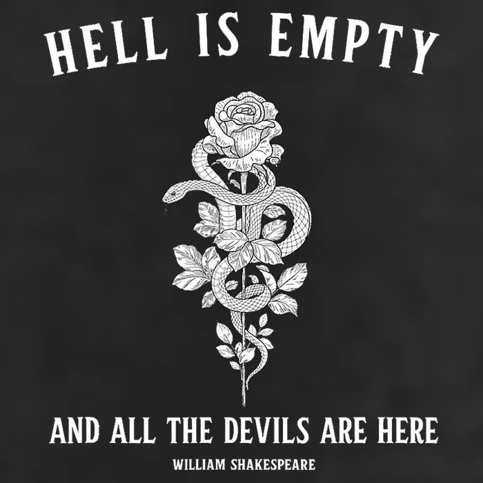 Hell Is Empty Shakespeare Goblincore Fairy Goth Grunge Snake Beanie