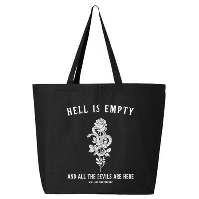 Hell Is Empty Shakespeare Goblincore Fairy Goth Grunge Snake 25L Jumbo Tote
