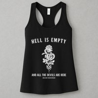 Hell Is Empty Shakespeare Goblincore Fairy Goth Grunge Snake Womens Tank Top