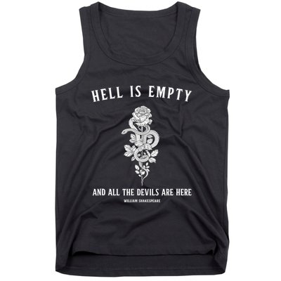 Hell Is Empty Shakespeare Goblincore Fairy Goth Grunge Snake Tank Top