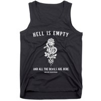 Hell Is Empty Shakespeare Goblincore Fairy Goth Grunge Snake Tank Top