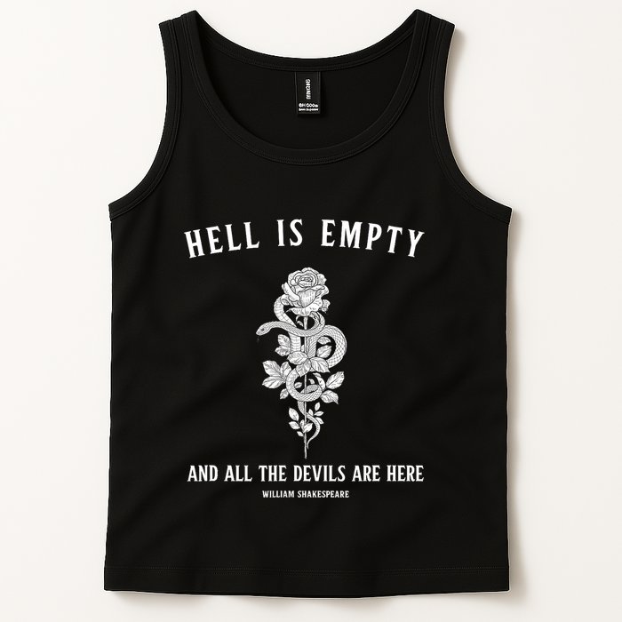 Hell Is Empty Shakespeare Goblincore Fairy Goth Grunge Snake Tank Top