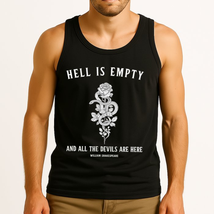Hell Is Empty Shakespeare Goblincore Fairy Goth Grunge Snake Tank Top