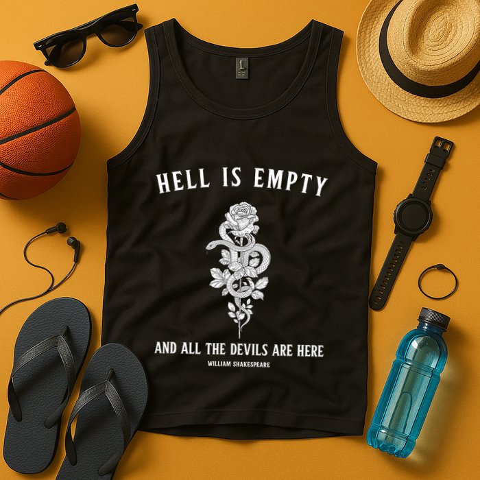 Hell Is Empty Shakespeare Goblincore Fairy Goth Grunge Snake Tank Top