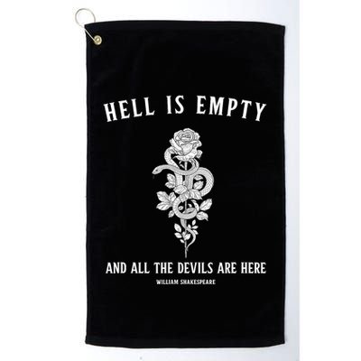 Hell Is Empty Shakespeare Goblincore Fairy Goth Grunge Snake Golf Towel