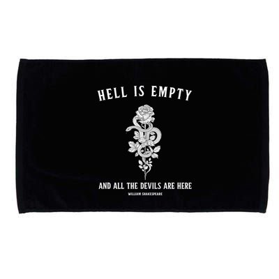 Hell Is Empty Shakespeare Goblincore Fairy Goth Grunge Snake Microfiber Hand Towel