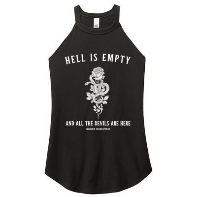 Hell Is Empty Shakespeare Goblincore Fairy Goth Grunge Snake Women's Perfect Tri Rocker Tank