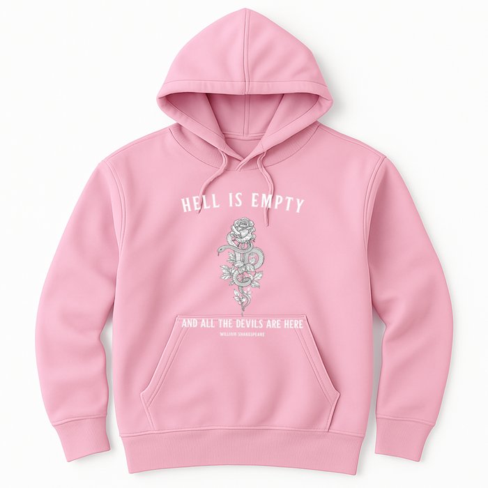 Hell Is Empty Shakespeare Goblincore Fairy Goth Grunge Snake Hoodie