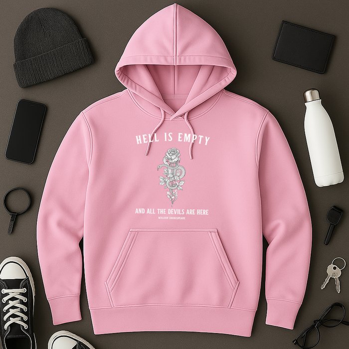 Hell Is Empty Shakespeare Goblincore Fairy Goth Grunge Snake Hoodie