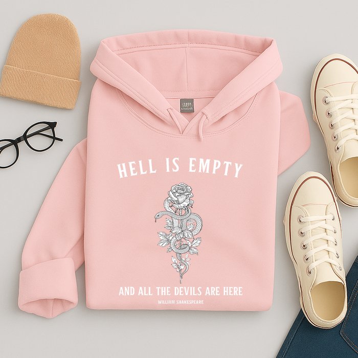 Hell Is Empty Shakespeare Goblincore Fairy Goth Grunge Snake Hoodie