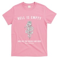Hell Is Empty Shakespeare Goblincore Fairy Goth Grunge Snake T-Shirt