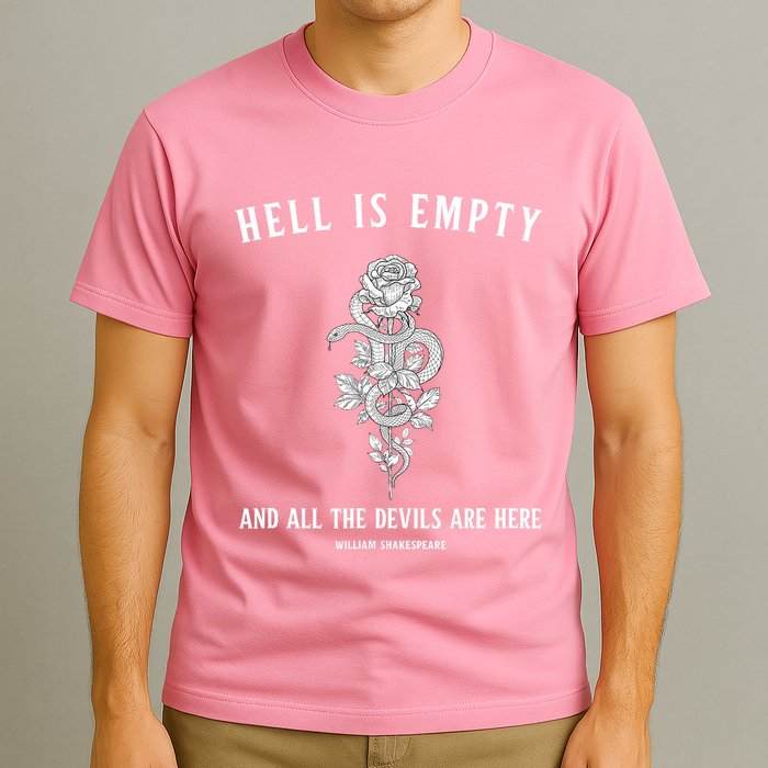 Hell Is Empty Shakespeare Goblincore Fairy Goth Grunge Snake T-Shirt