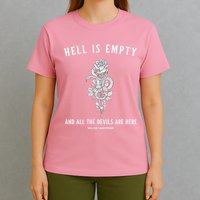Hell Is Empty Shakespeare Goblincore Fairy Goth Grunge Snake T-Shirt