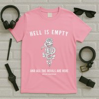Hell Is Empty Shakespeare Goblincore Fairy Goth Grunge Snake T-Shirt