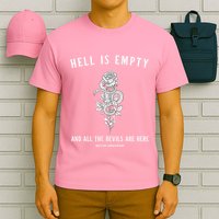 Hell Is Empty Shakespeare Goblincore Fairy Goth Grunge Snake T-Shirt