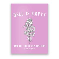 Hell Is Empty Shakespeare Goblincore Fairy Goth Grunge Snake Poster