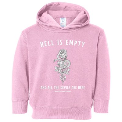 Hell Is Empty Shakespeare Goblincore Fairy Goth Grunge Snake Toddler Hoodie