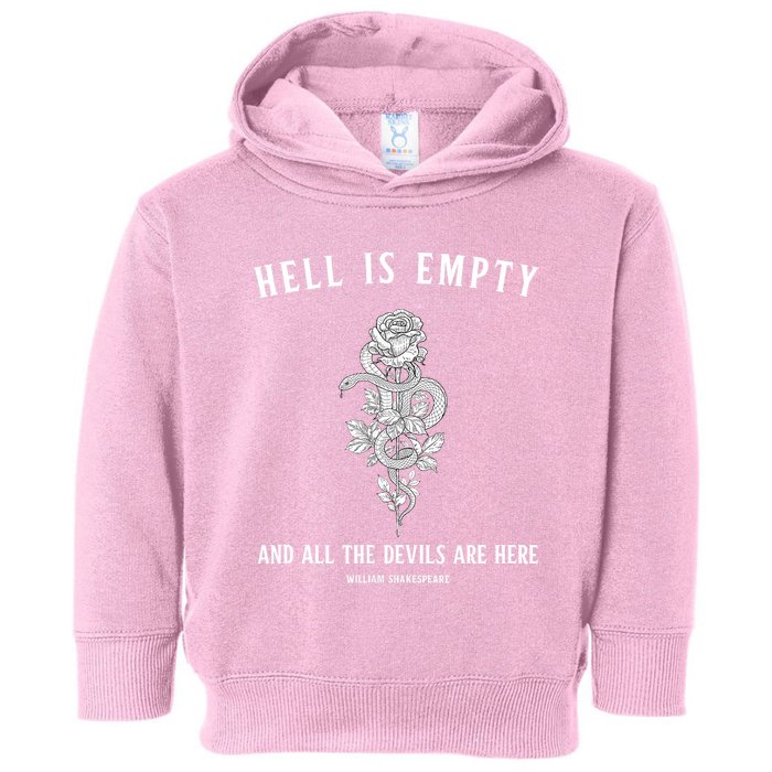 Hell Is Empty Shakespeare Goblincore Fairy Goth Grunge Snake Toddler Hoodie