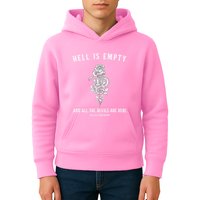 Hell Is Empty Shakespeare Goblincore Fairy Goth Grunge Snake Kids Hoodie