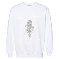 Hell Is Empty Shakespeare Goblincore Fairy Goth Grunge Snake Garment-Dyed Sweatshirt